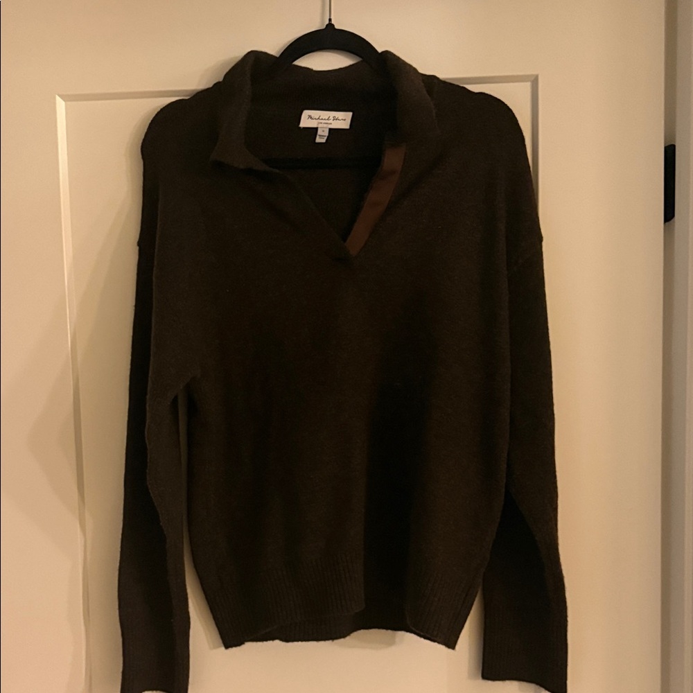 Michael Stars Dark Brown Knit Top